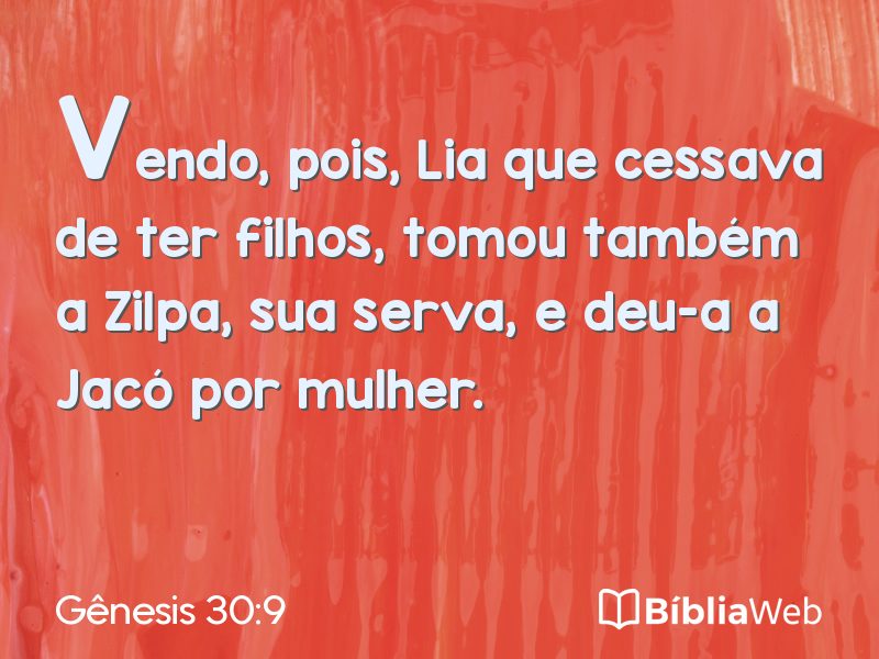 Gênesis 30:9 em imagem para compartilhar