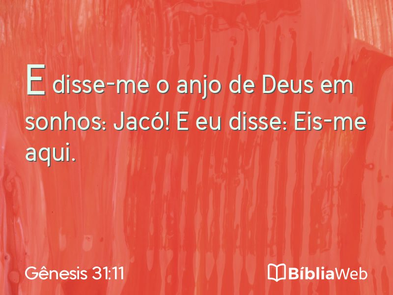 Gênesis 31:11 em imagem para compartilhar