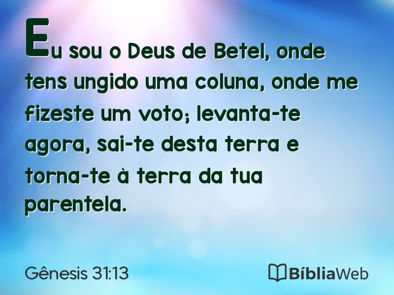 Gênesis 31:13 em imagem para compartilhar