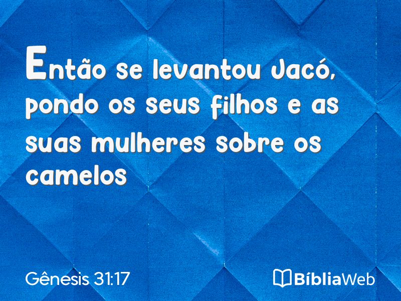 Gênesis 31:17 em imagem para compartilhar