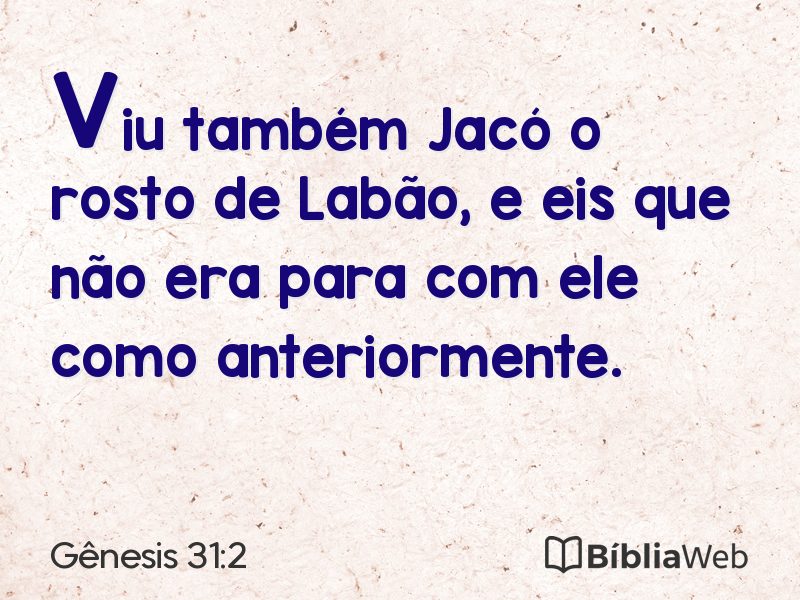 Gênesis 31:2 em imagem para compartilhar