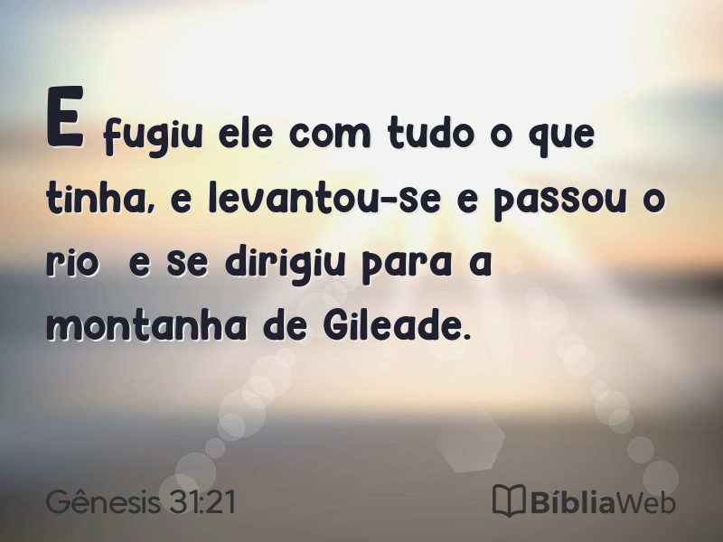 Gênesis 31:21 em imagem para compartilhar