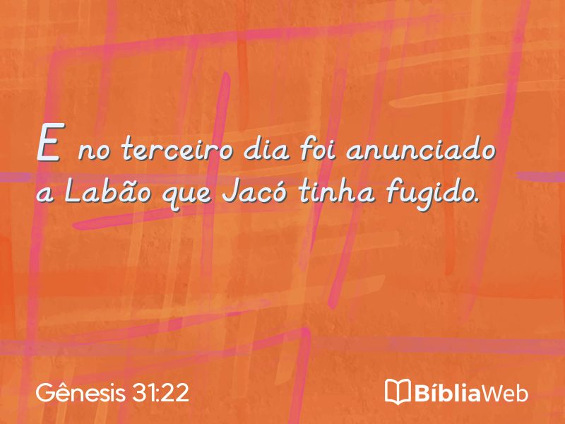 Gênesis 31:22 em imagem para compartilhar