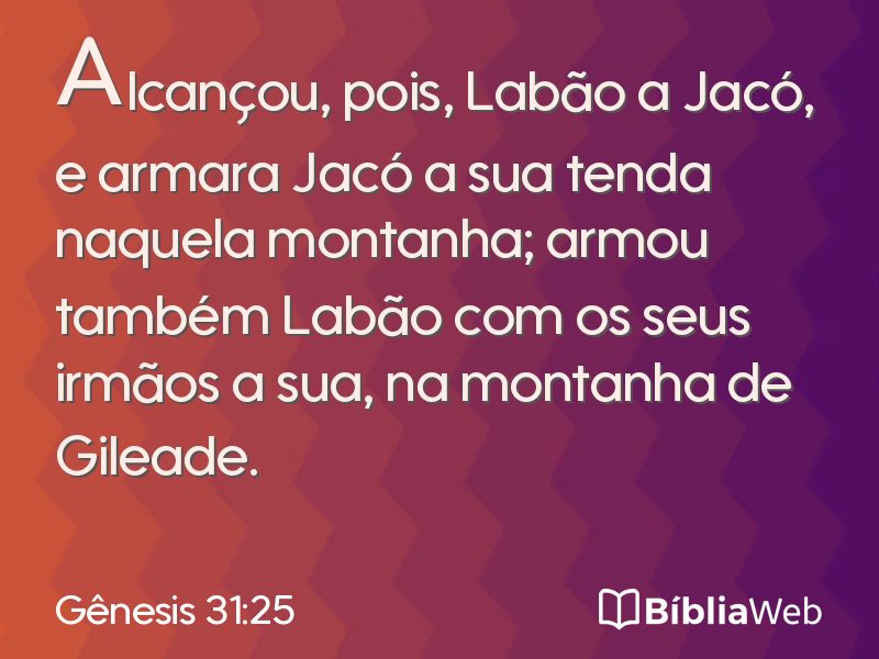 Gênesis 31:25 em imagem para compartilhar