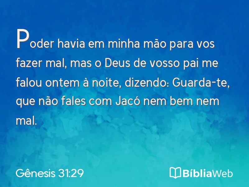 Gênesis 31:29 em imagem para compartilhar