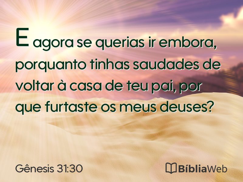 Gênesis 31:30 em imagem para compartilhar