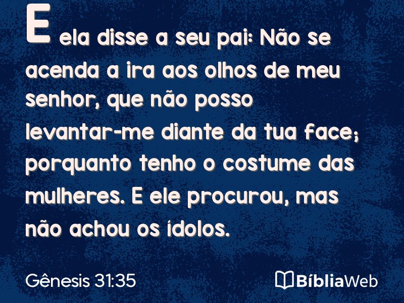Gênesis 31:35 em imagem para compartilhar