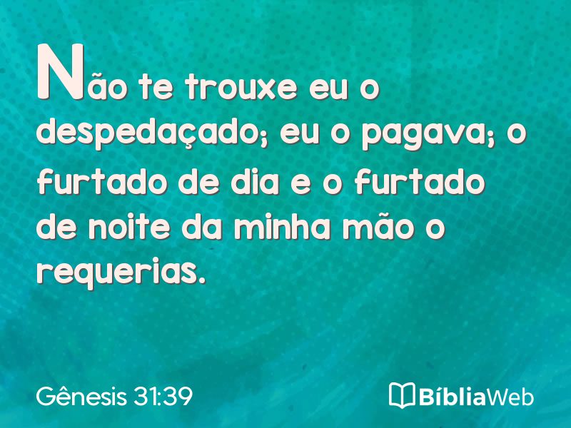 Gênesis 31:39 em imagem para compartilhar