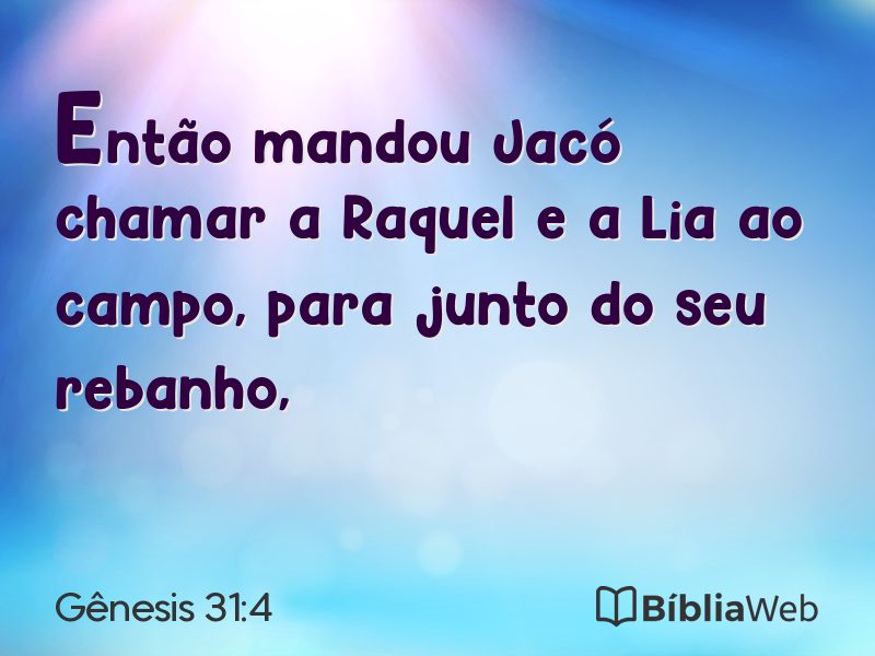 Gênesis 31:4 em imagem para compartilhar