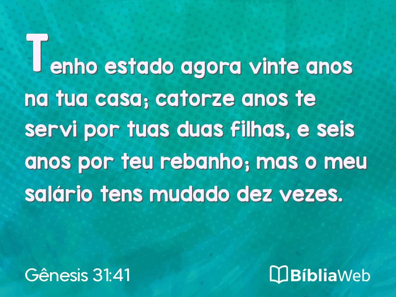 Gênesis 31:41 em imagem para compartilhar