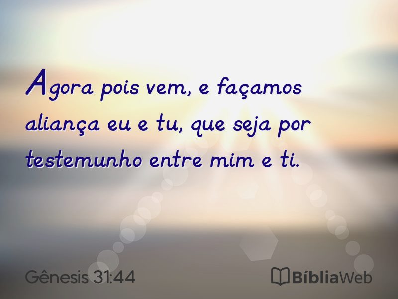 Gênesis 31:44 em imagem para compartilhar
