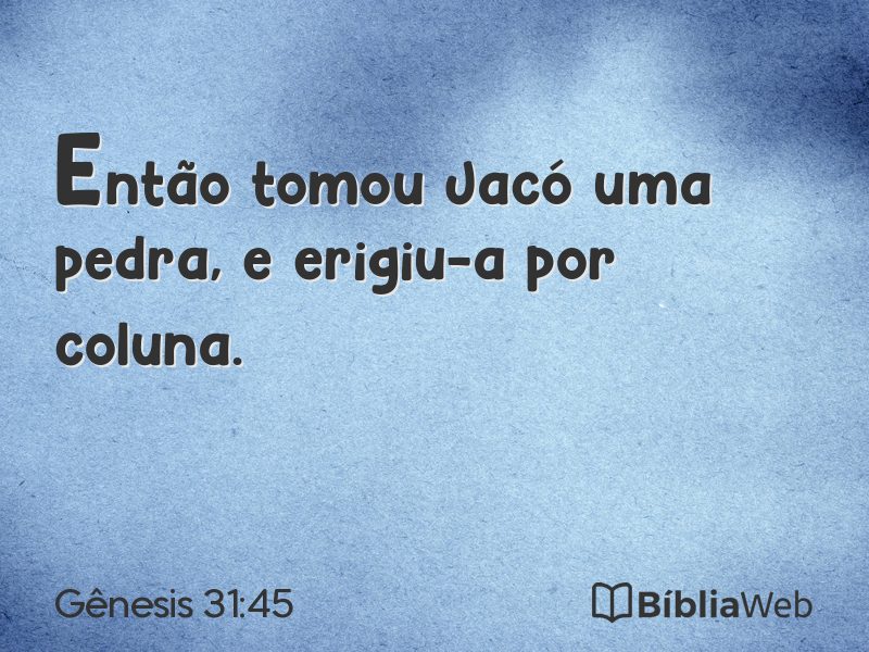 Gênesis 31:45 em imagem para compartilhar