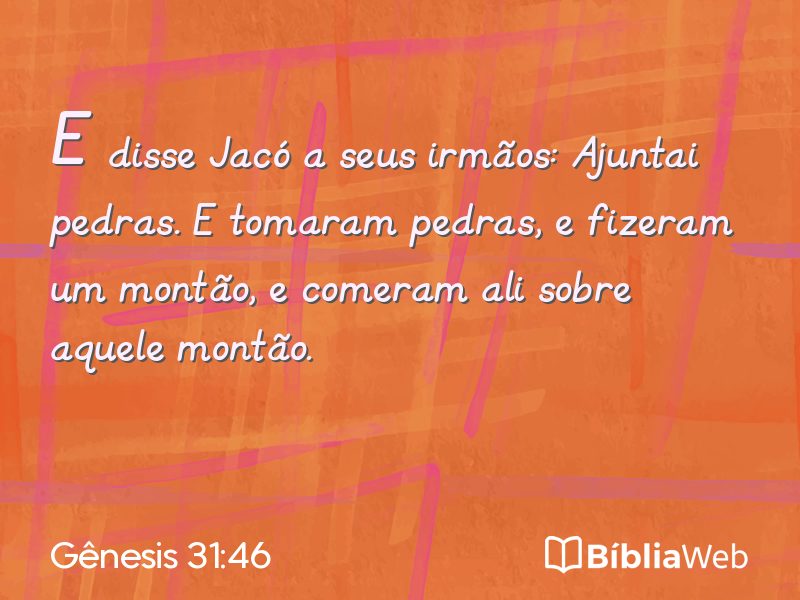 Gênesis 31:46 em imagem para compartilhar