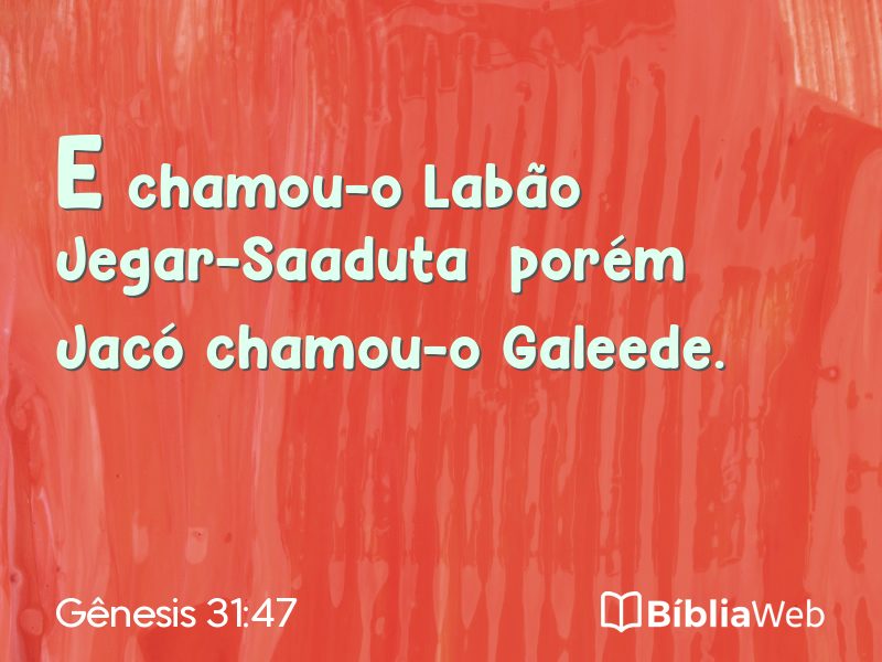 Gênesis 31:47 em imagem para compartilhar