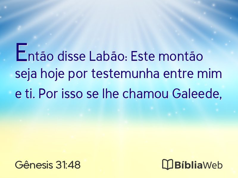 Gênesis 31:48 em imagem para compartilhar