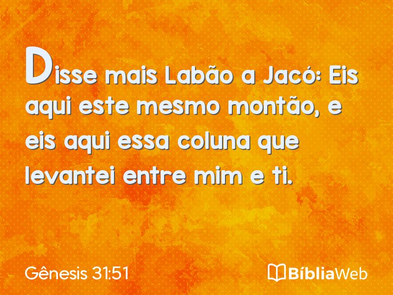 Gênesis 31:51 em imagem para compartilhar
