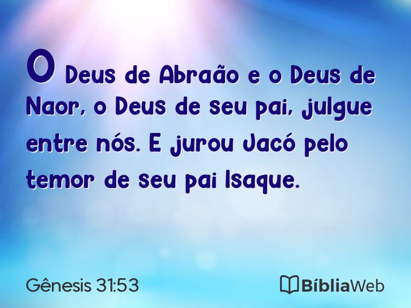 Gênesis 31:53 em imagem para compartilhar