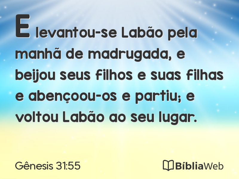 Gênesis 31:55 em imagem para compartilhar
