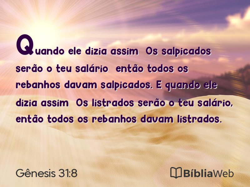 Gênesis 31:8 em imagem para compartilhar