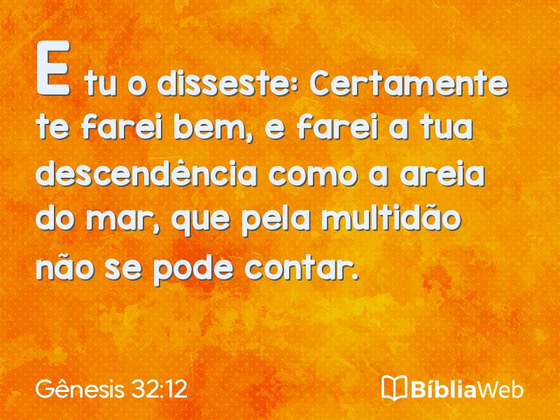 Gênesis 32:12 em imagem para compartilhar