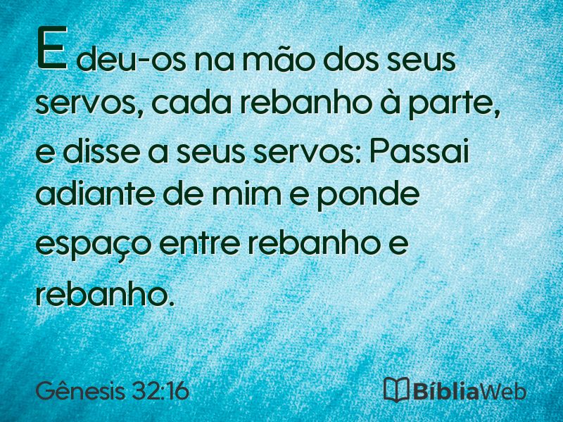 Gênesis 32:16 em imagem para compartilhar