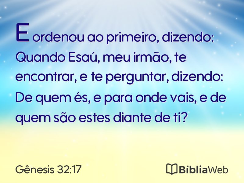 Gênesis 32:17 em imagem para compartilhar