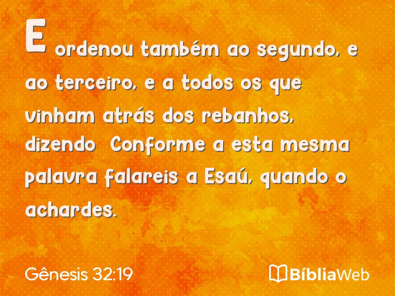 Gênesis 32:19 em imagem para compartilhar