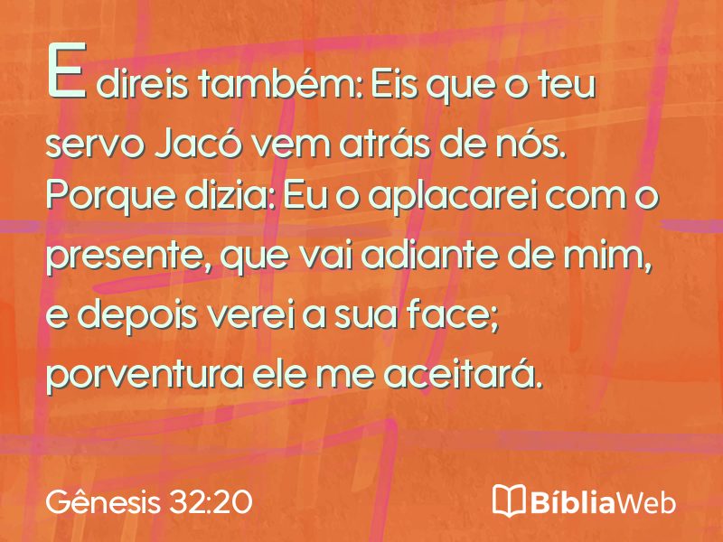 Gênesis 32:20 em imagem para compartilhar
