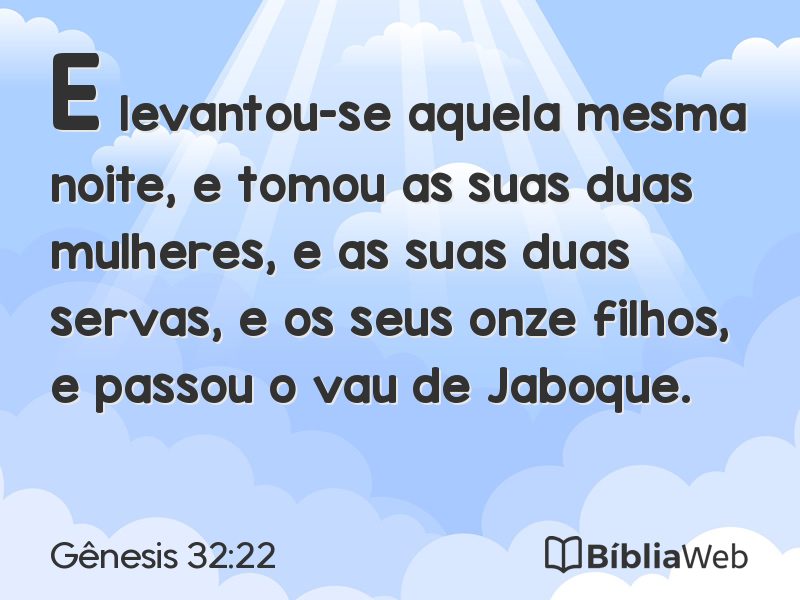 Gênesis 32:22 em imagem para compartilhar