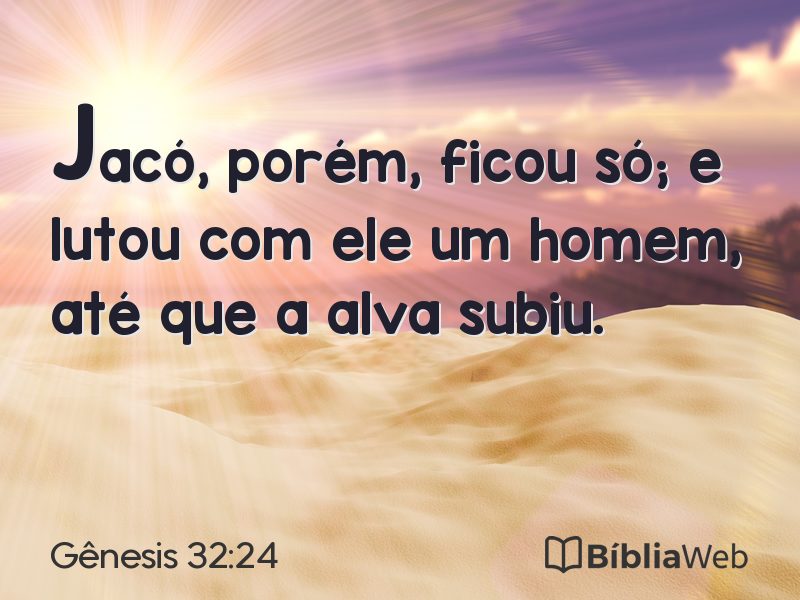 Gênesis 32:24 em imagem para compartilhar