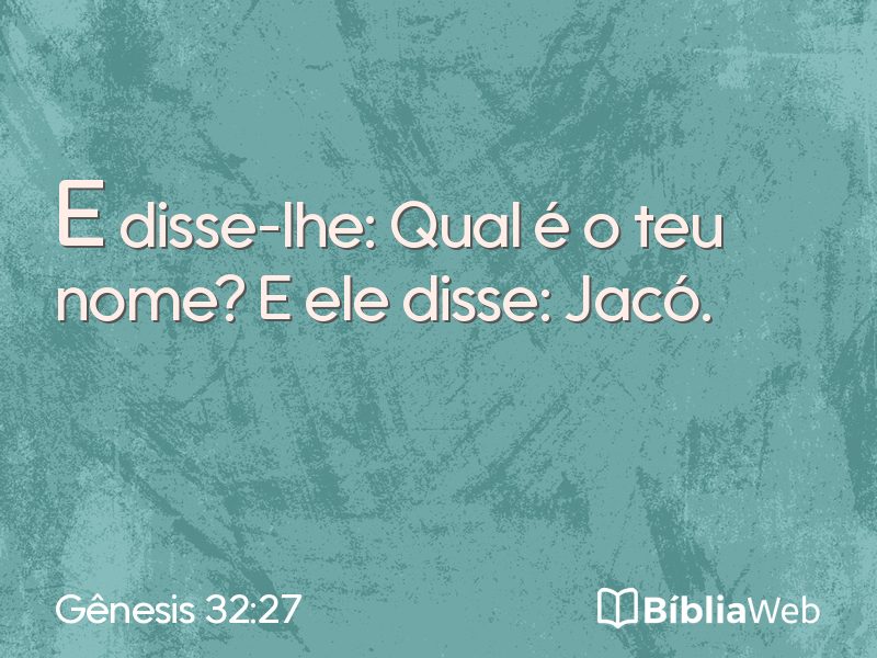 Gênesis 32:27 em imagem para compartilhar