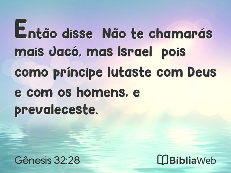 Gênesis 32:28 em imagem para compartilhar
