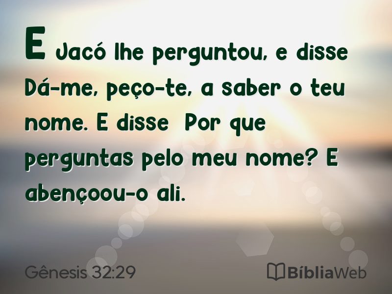 Gênesis 32:29 em imagem para compartilhar