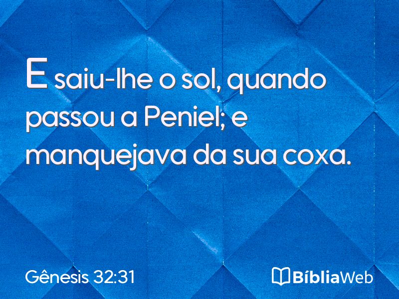 Gênesis 32:31 em imagem para compartilhar