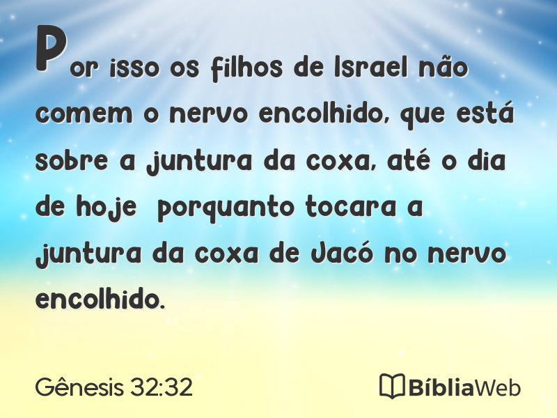 Gênesis 32:32 em imagem para compartilhar