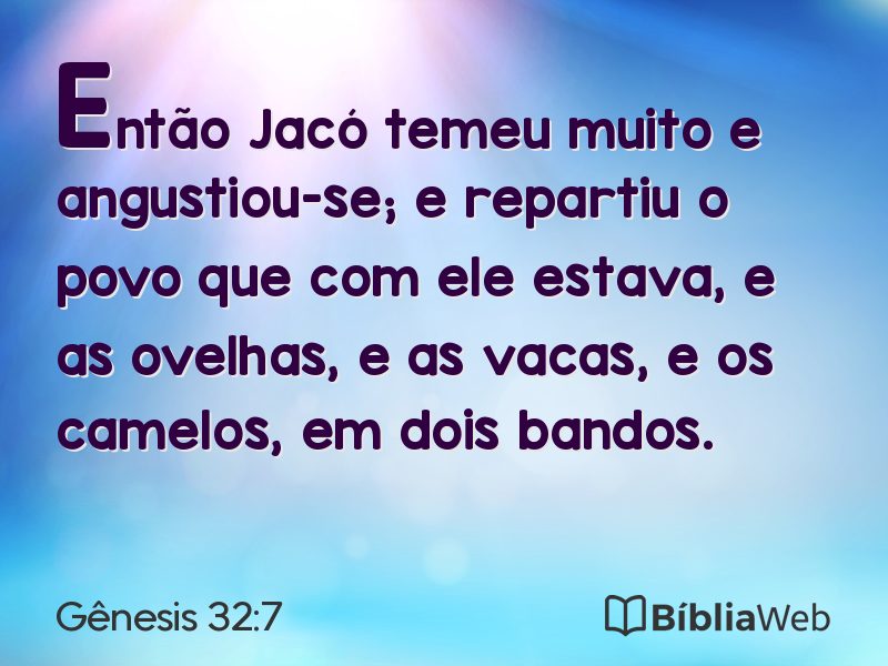 Gênesis 32:7 em imagem para compartilhar
