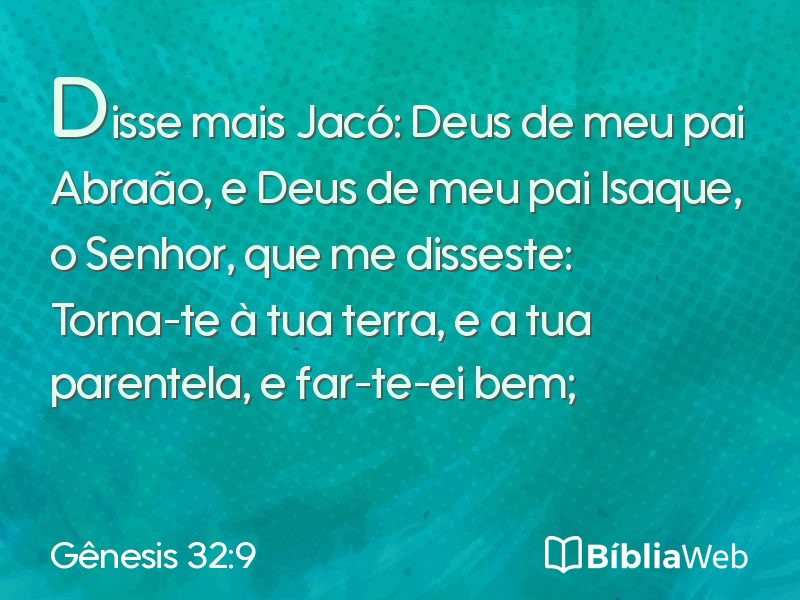 Gênesis 32:9 em imagem para compartilhar