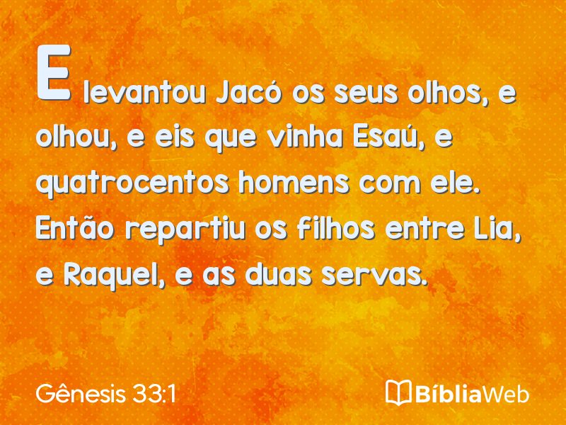 Gênesis 33:1 em imagem para compartilhar