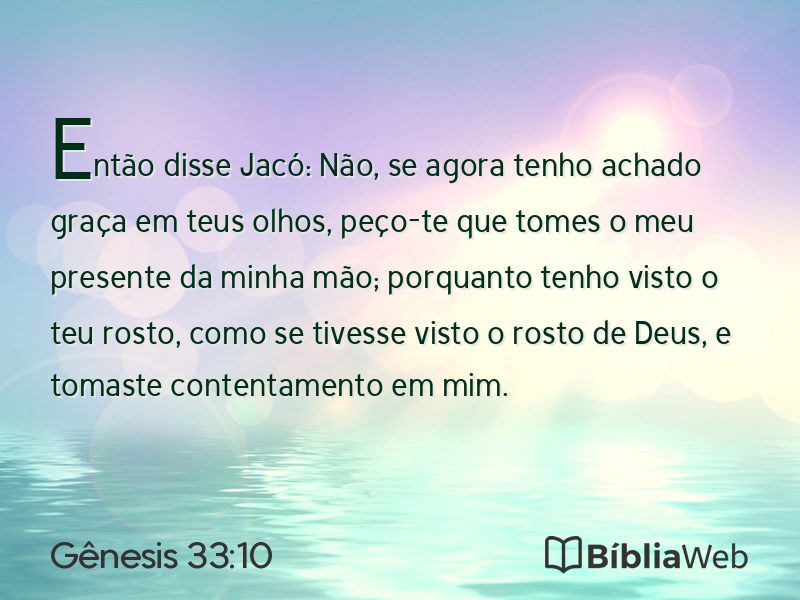 Gênesis 33:10 em imagem para compartilhar