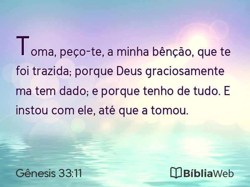 Gênesis 33:11 em imagem para compartilhar