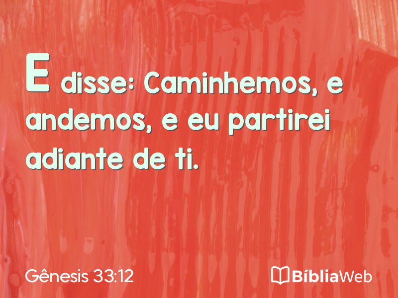 Gênesis 33:12 em imagem para compartilhar