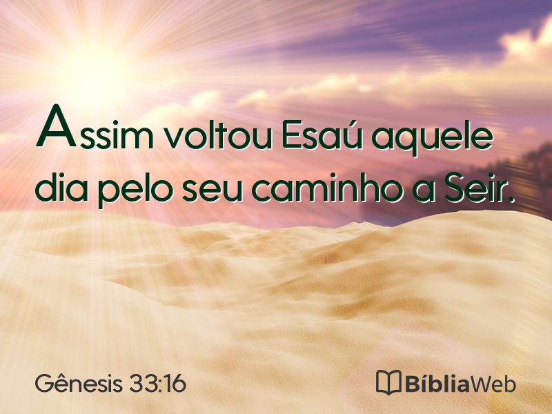 Gênesis 33:16 em imagem para compartilhar