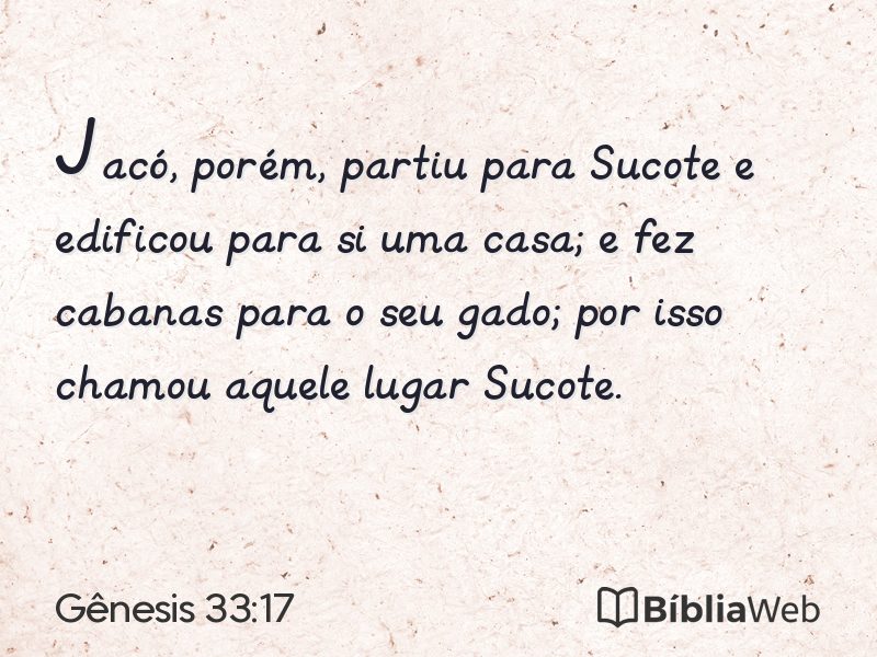 Gênesis 33:17 em imagem para compartilhar