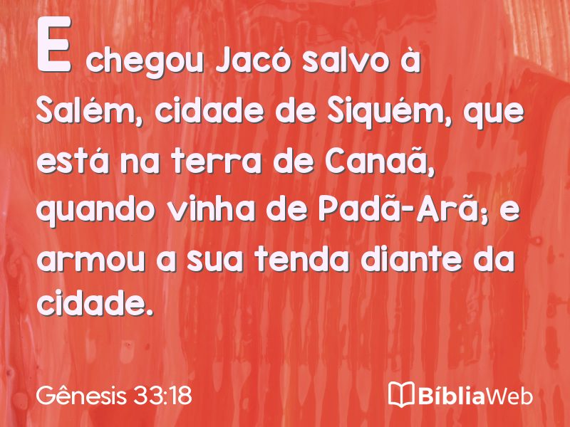 Gênesis 33:18 em imagem para compartilhar