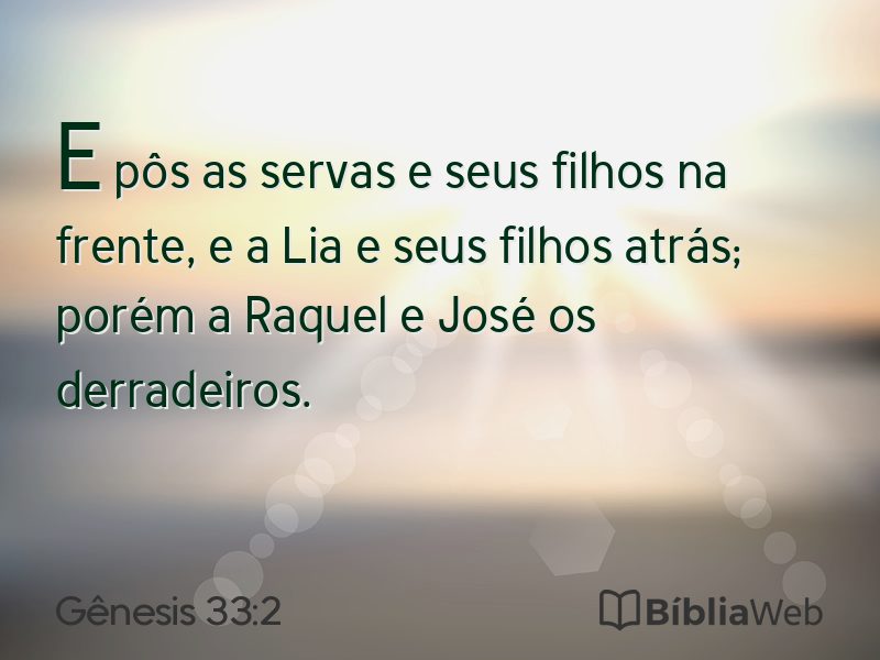Gênesis 33:2 em imagem para compartilhar