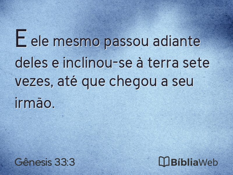 Gênesis 33:3 em imagem para compartilhar