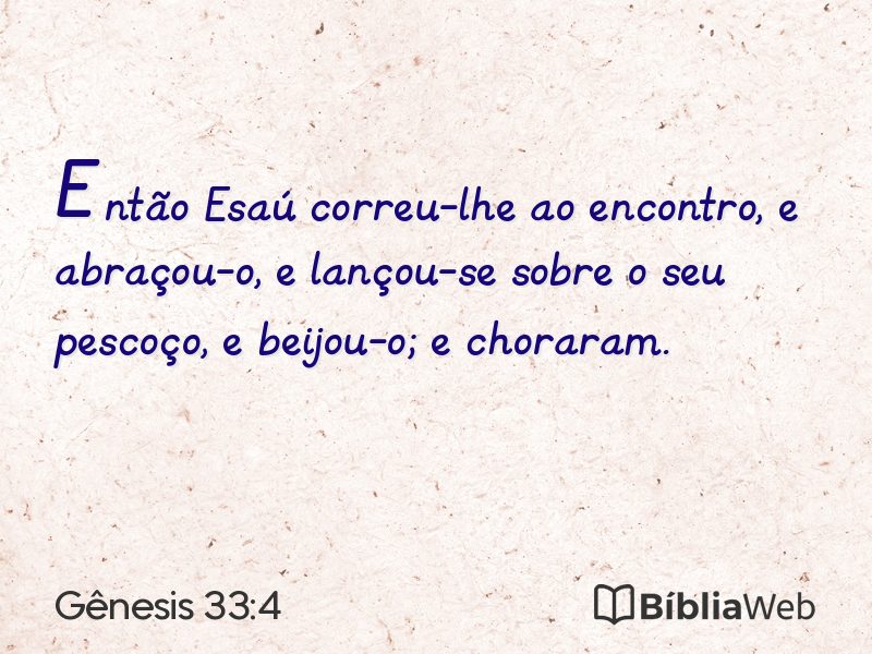 Gênesis 33:4 em imagem para compartilhar