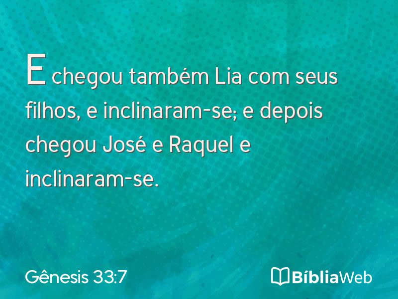 Gênesis 33:7 em imagem para compartilhar