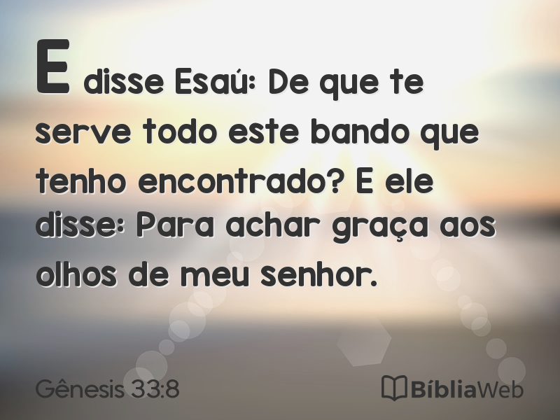 Gênesis 33:8 em imagem para compartilhar