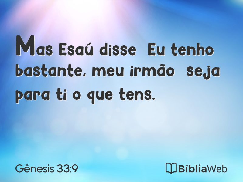 Gênesis 33:9 em imagem para compartilhar